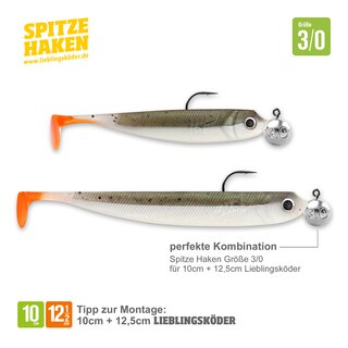 Spitze Haken Gr. 3/0  16 gr.