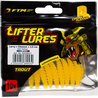 Lifter Lures Larvy Cheese 3,5 cm hot yellow