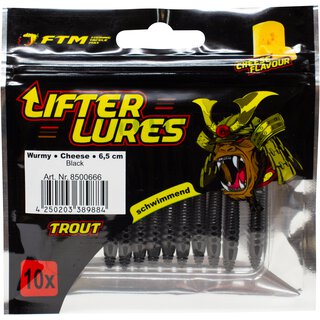 Lifter Lures Wurmy Cheese 6,5 cm black