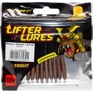 Lifter Lures Wurmy Cheese 6,5 cm brown