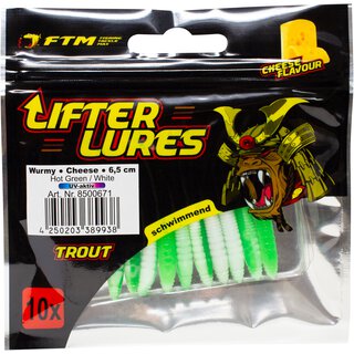 Lifter Lures Wurmy Cheese 6,5 cm hot green