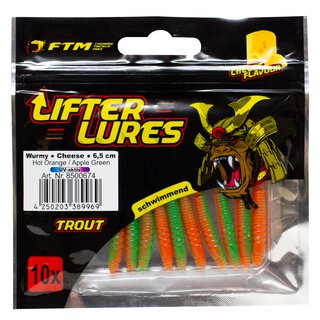 Lifter Lures Wurmy Cheese 6,5 cm hot orange